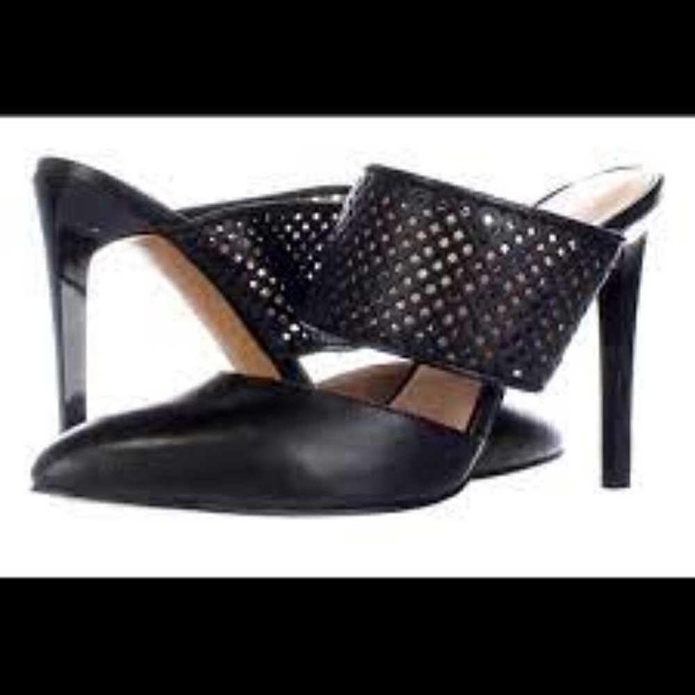 French Connection Mollie Heeled Mules Women's size 7 Black Pointed Toe